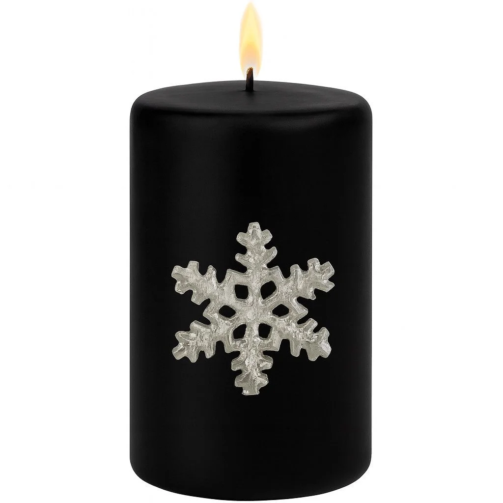Kerzenpin „Caloge H“ – 6 cm, Silber, Handgefertigt